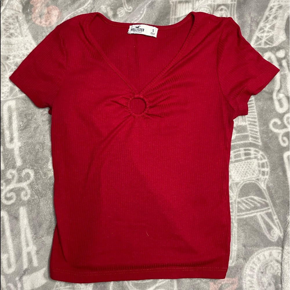 Red Hollister shirt, size small
